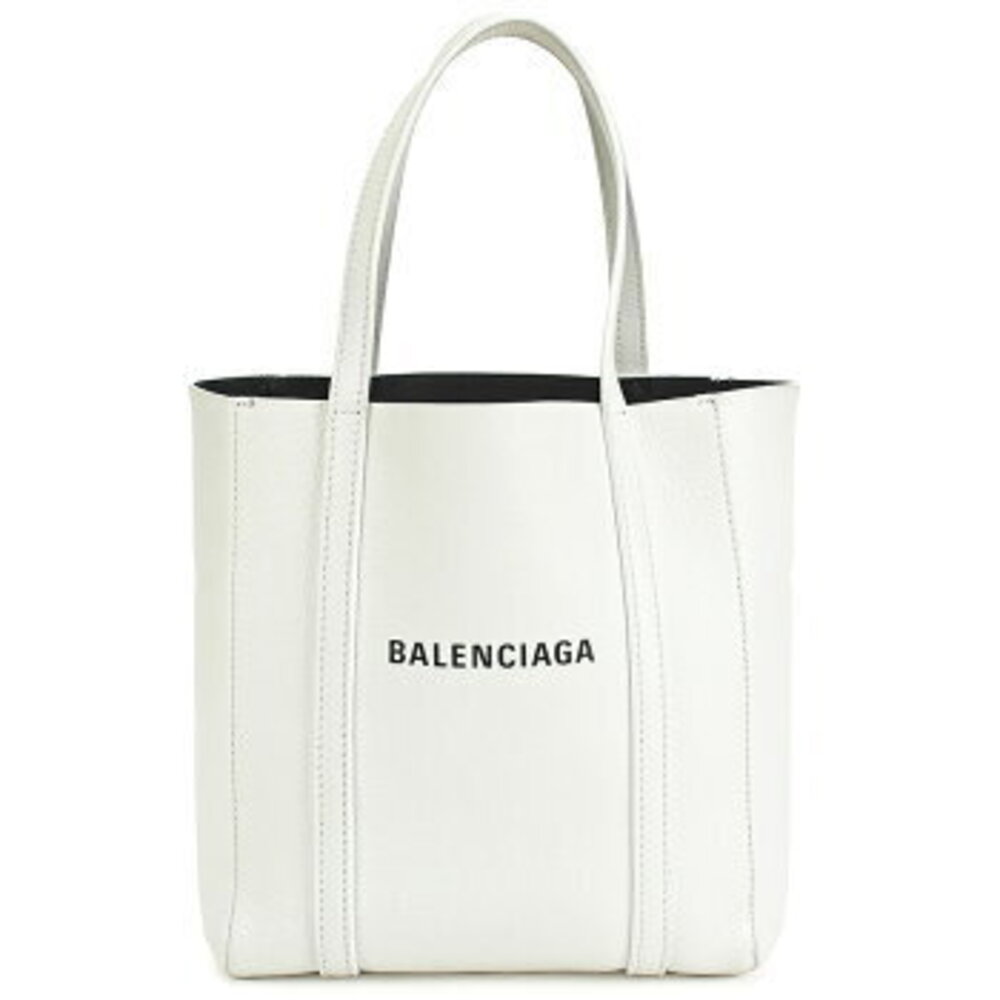Balenciaga Leather Tote Logo White Shoulder Everyday Handbag XXS Bag - Picture 1 of 6